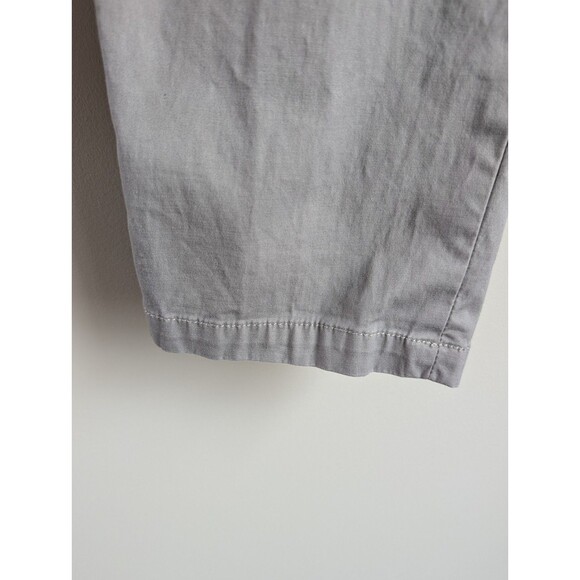 Talbots Pants Gray Relaxed Chino Straight Leg Mid-Rise Flat Front Size 12P - Picture 4 of 8